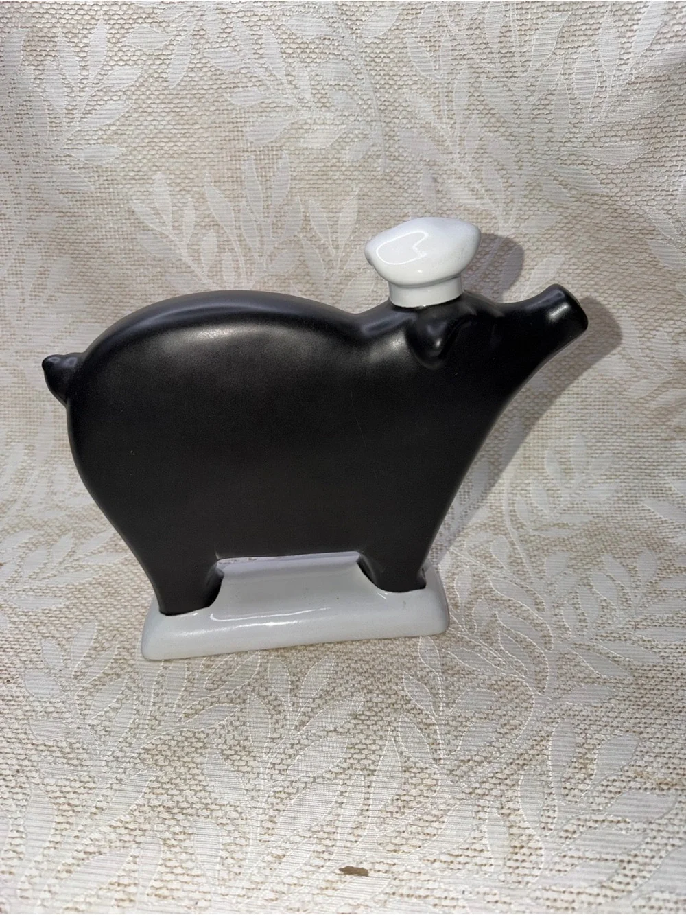Pottery Barn Chalkboard Pig Chef's Hat Black White - Menu Cottagecore Farmhouse